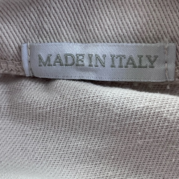 Cream Button-Up Jacket made and purchased in Italy. L/XL - Picture 5 of 10